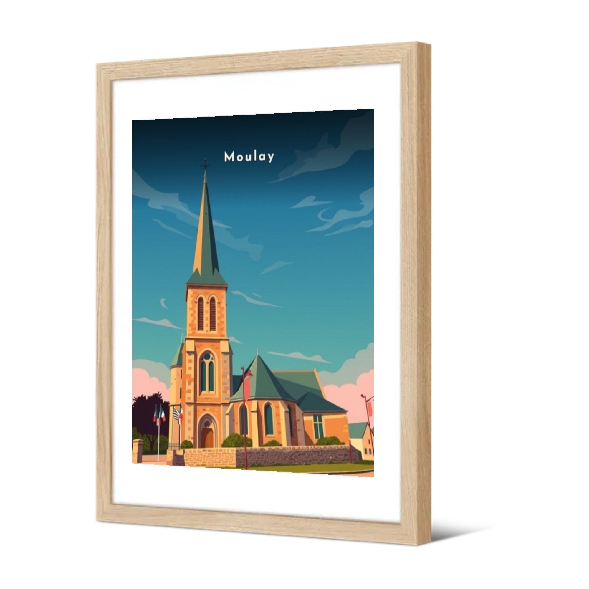 Église Saint-Martin — Pôdevache, encadrée, vue de trois quarts