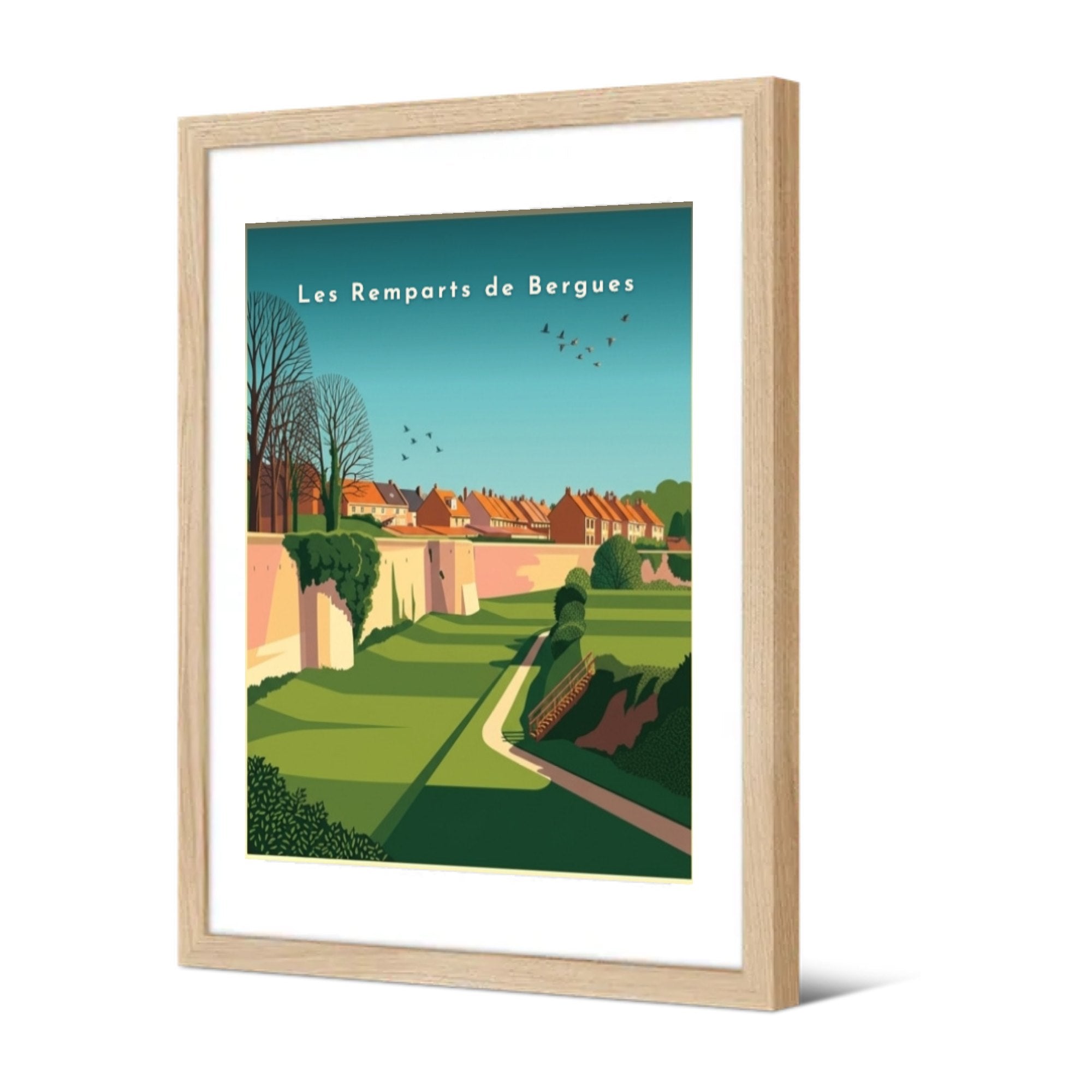 Les Remparts de Bergues — Pôdevache, encadrée, vue de trois quarts