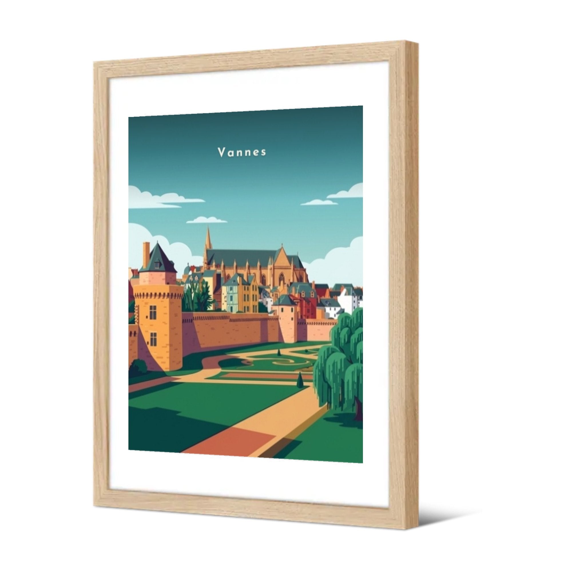 Les remparts et leurs jardins — Pôdevache, encadrée, vue de trois quarts