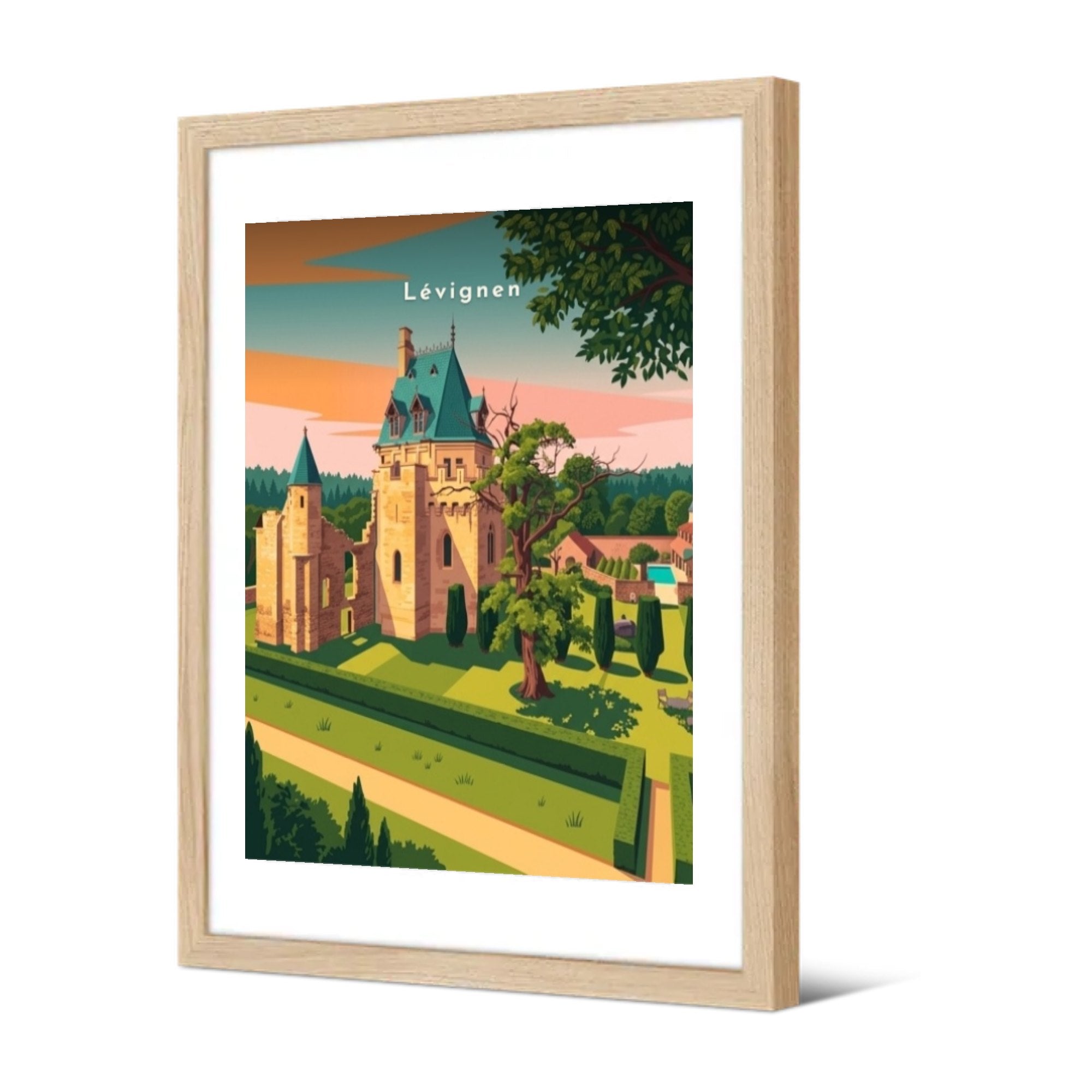 Le château — Pôdevache, encadrée, vue de trois quarts