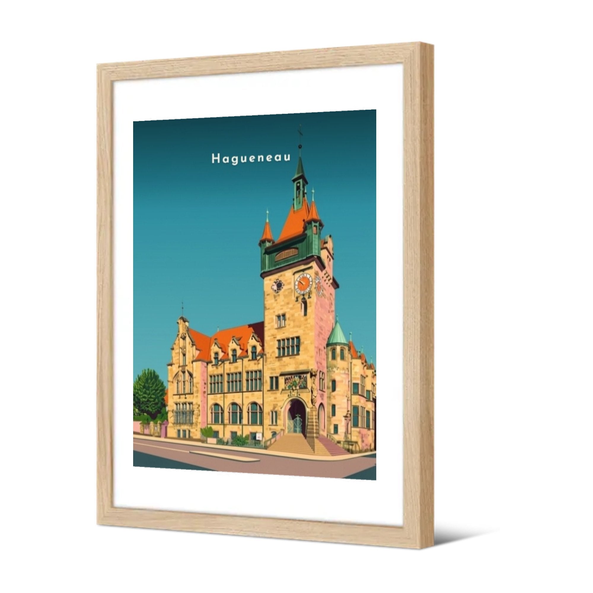Hagueneau — Pôdevache, encadrée, vue de trois quarts