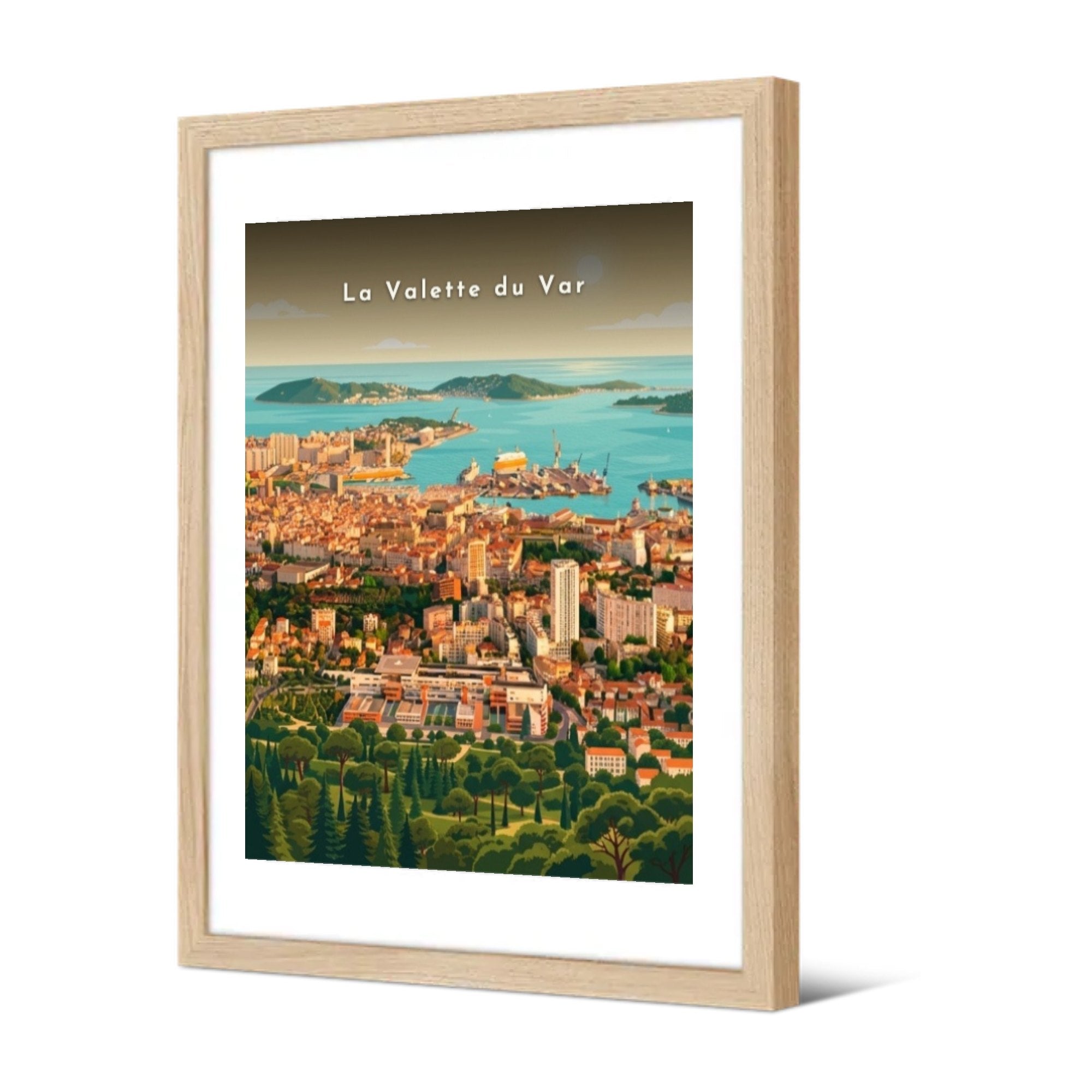 Vue sur la rade de Toulon — Pôdevache, encadrée, vue de trois quarts
