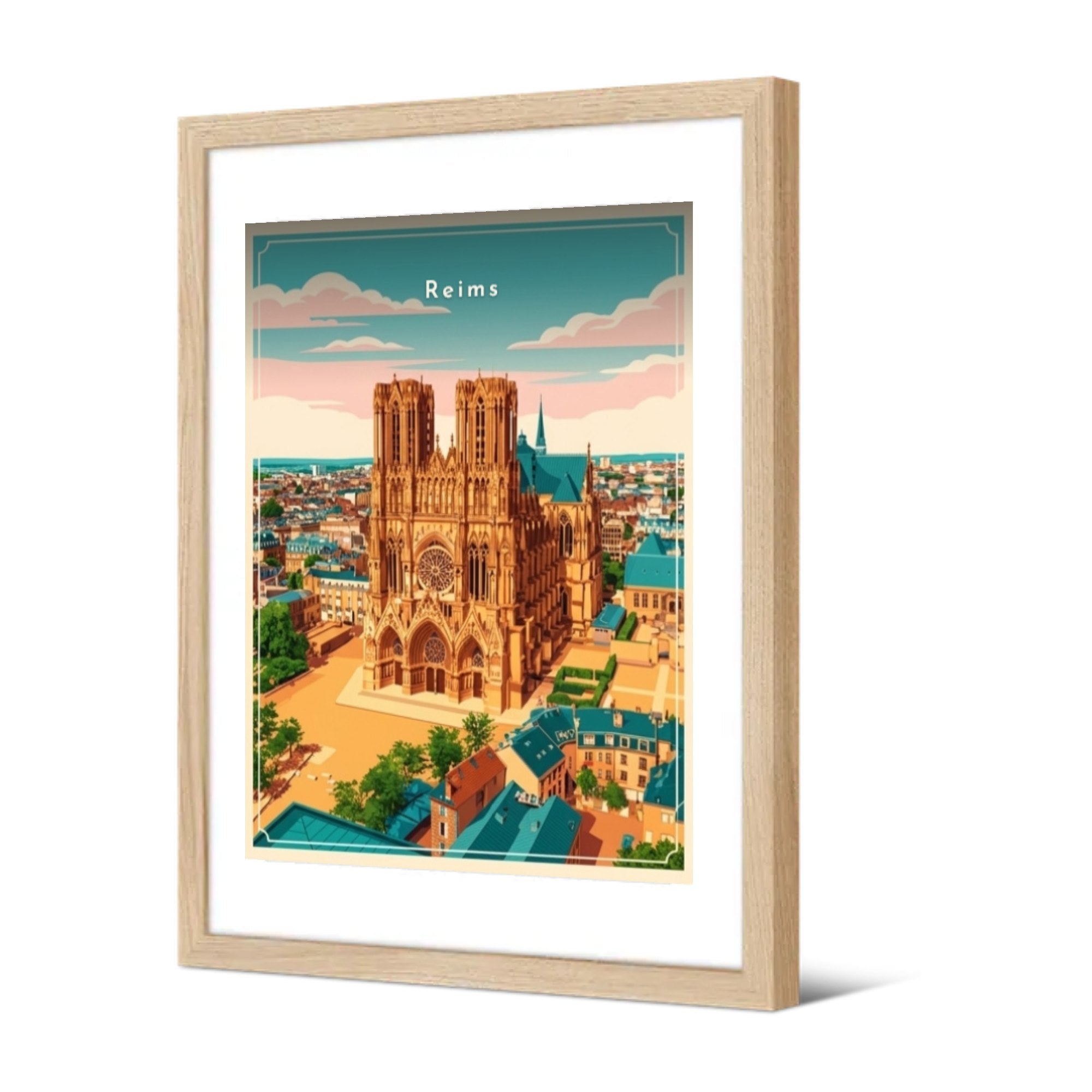 Notre-Dame en vue plongeante — Pôdevache, encadrée, vue de trois quarts