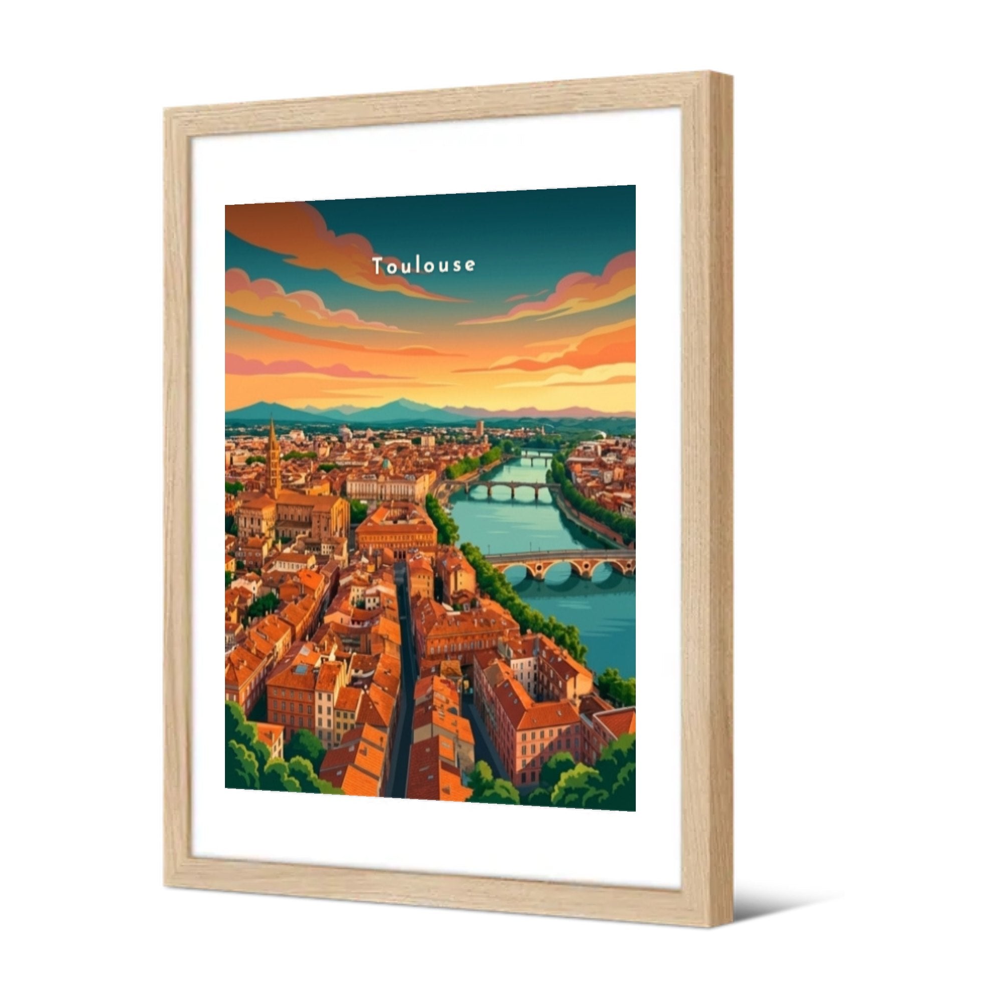 La Garonne et Saint-Sernin — Pôdevache, encadrée, vue de trois quarts
