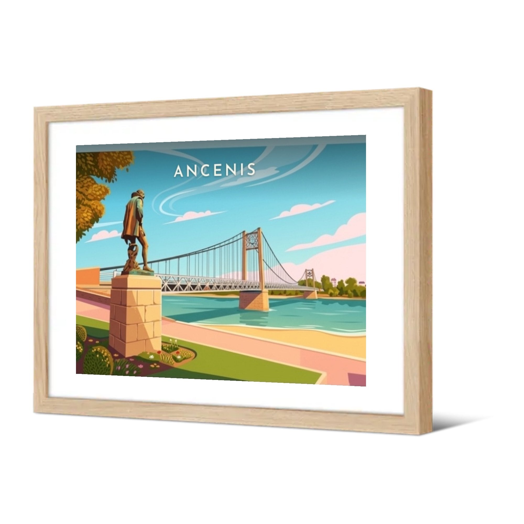 Ancenis — Pôdevache, encadrée, vue de trois quarts