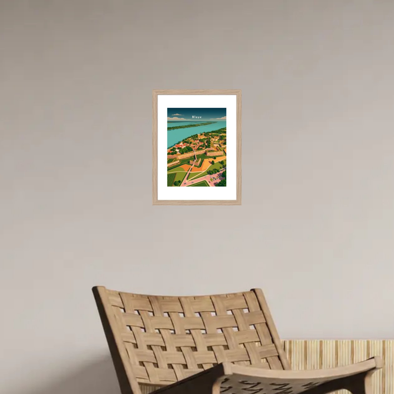 La citadelle et l'estuaire — Pôdevache, en situation sur un mur