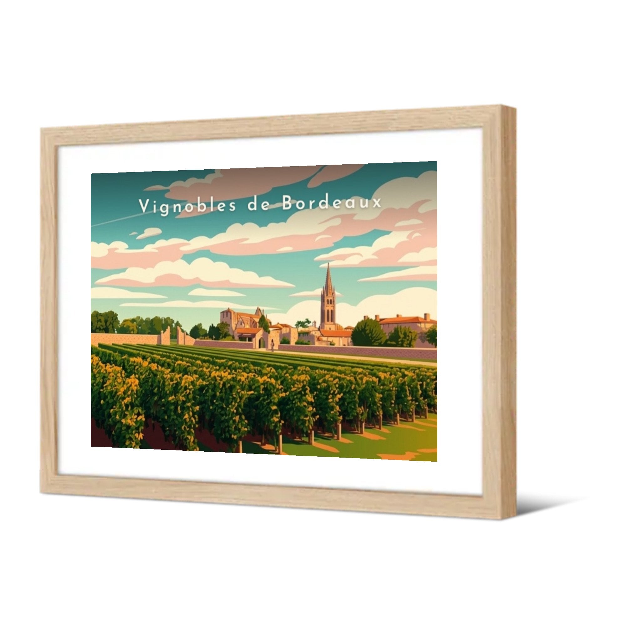 Vignobles de Bordeaux — Pôdevache, encadrée, vue de trois quarts