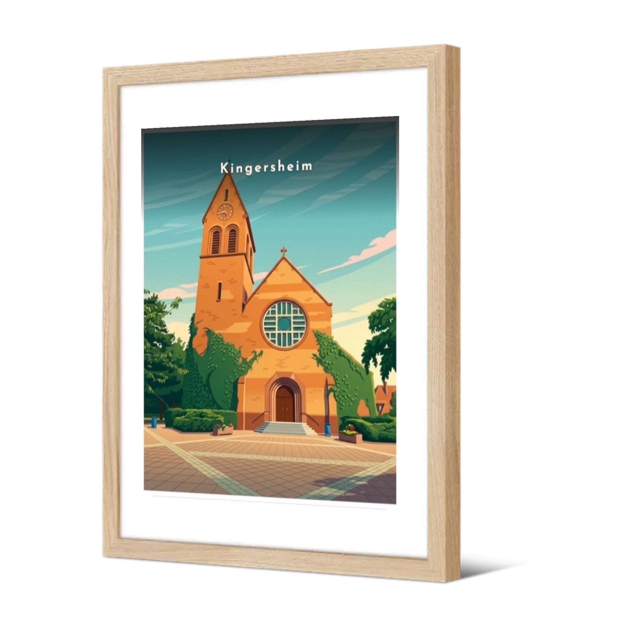Église Saint-Adelphe — Pôdevache, encadrée, vue de trois quarts