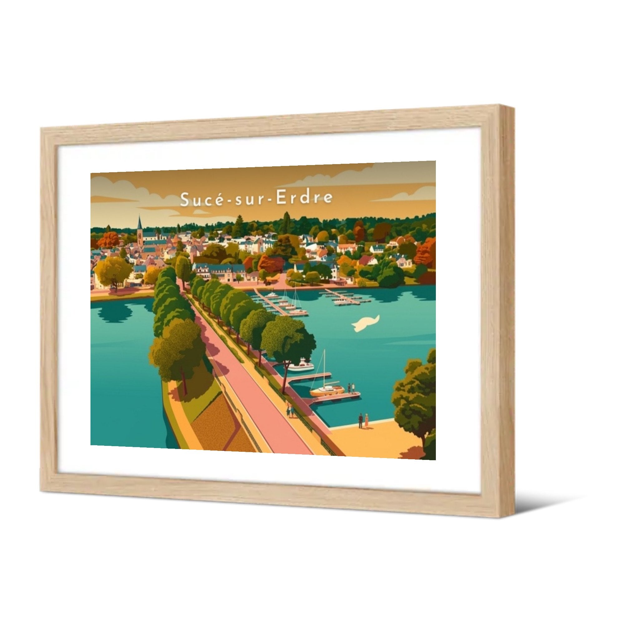 Le port de plaisance — Pôdevache, encadrée, vue de trois quarts