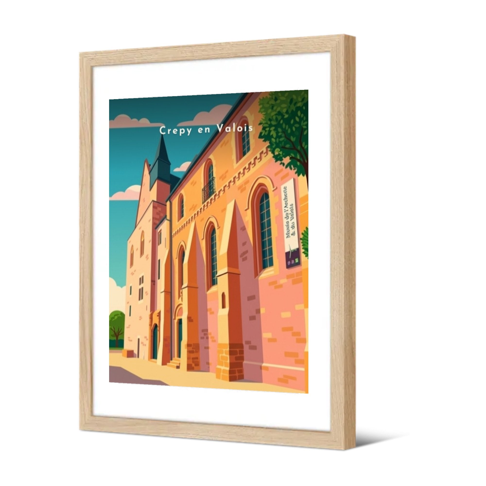 Musée de l'Archerie et du Valois — Pôdevache, encadrée, vue de trois quarts