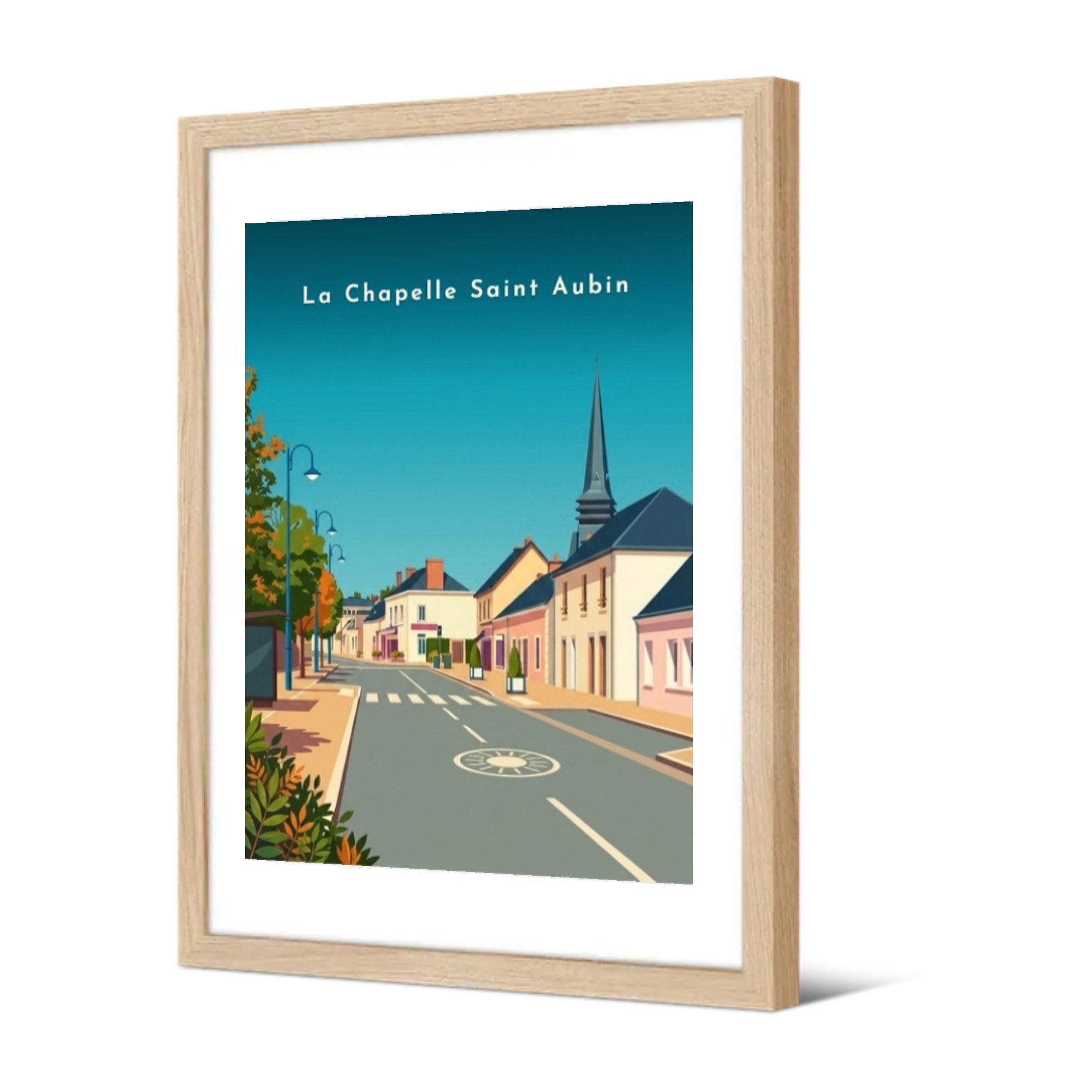 Le bourg et l'église — Pôdevache, encadrée, vue de trois quarts