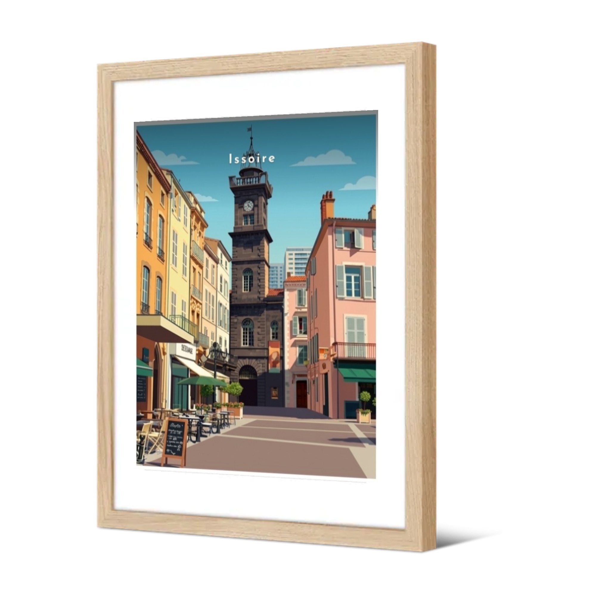 La Tour de l'Horloge — Pôdevache, encadrée, vue de trois quarts