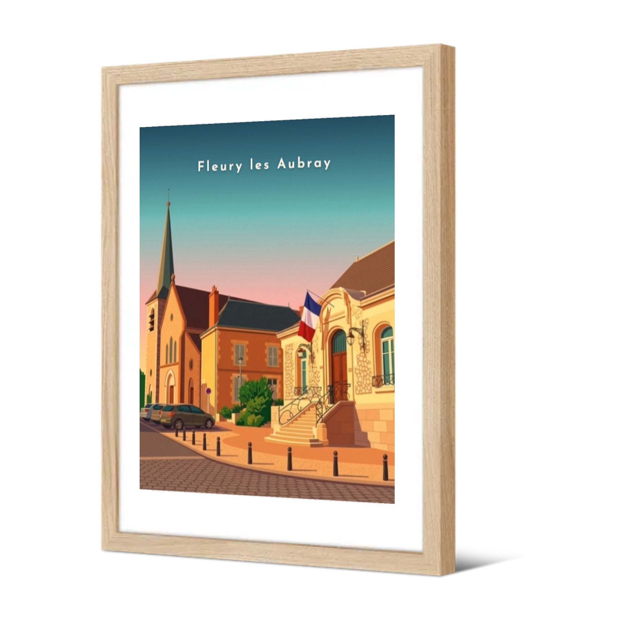 Fleury les Aubray — Pôdevache, encadrée, vue de trois quarts