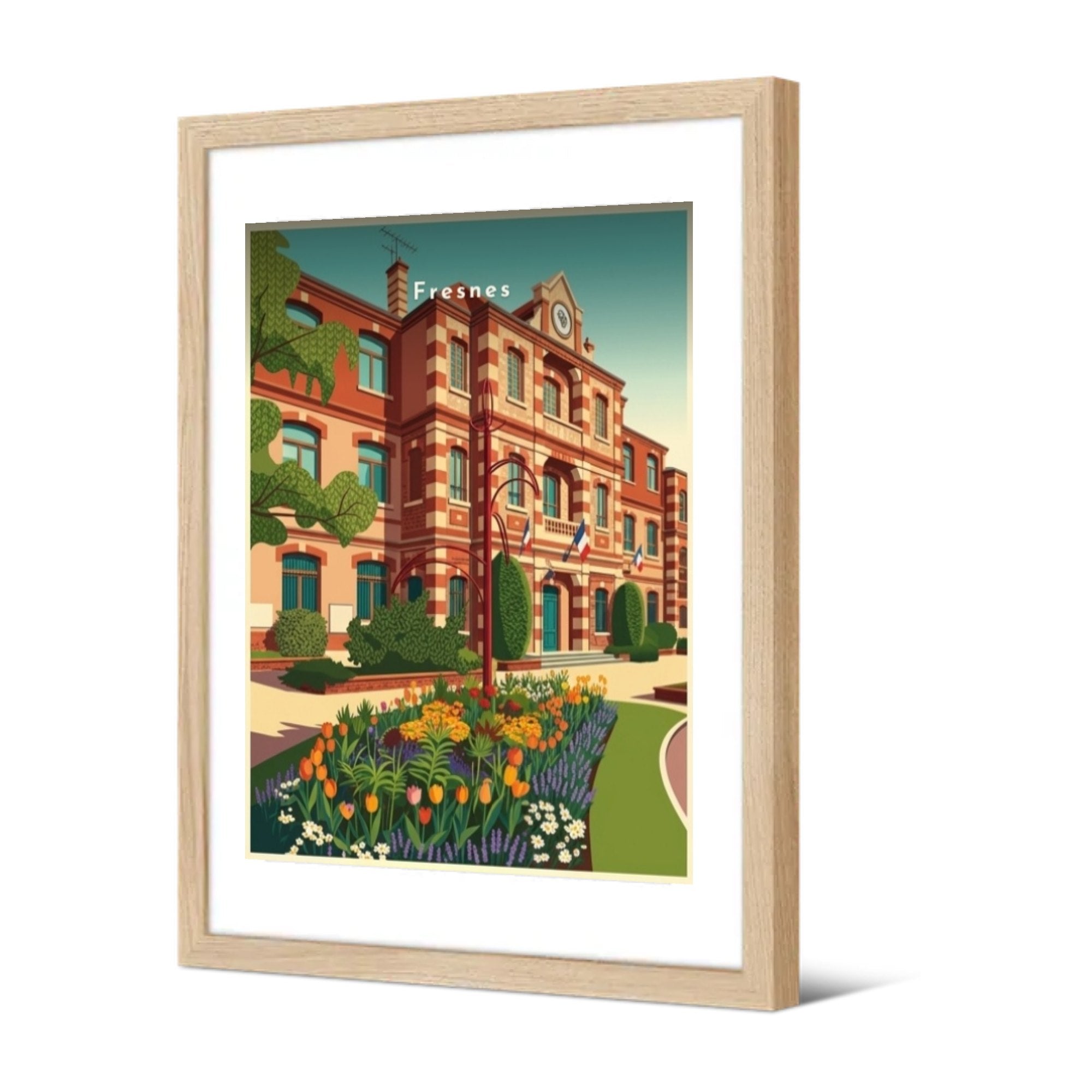 L'Hôtel de Ville — Pôdevache, encadrée, vue de trois quarts