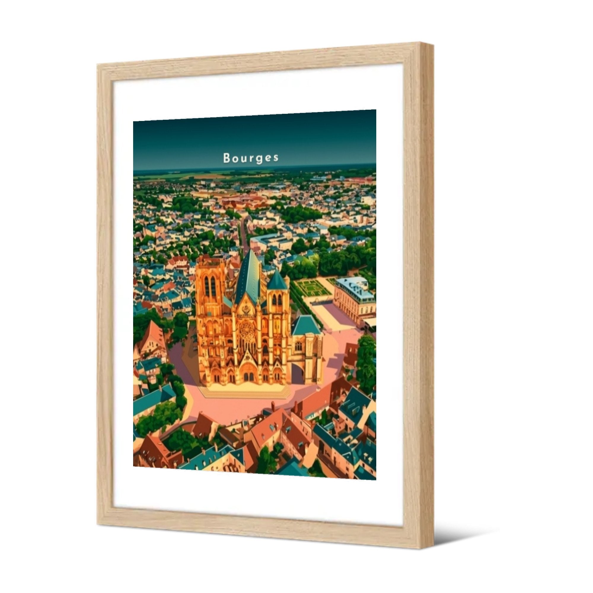 Cathédrale Saint-Étienne — Pôdevache, encadrée, vue de trois quarts