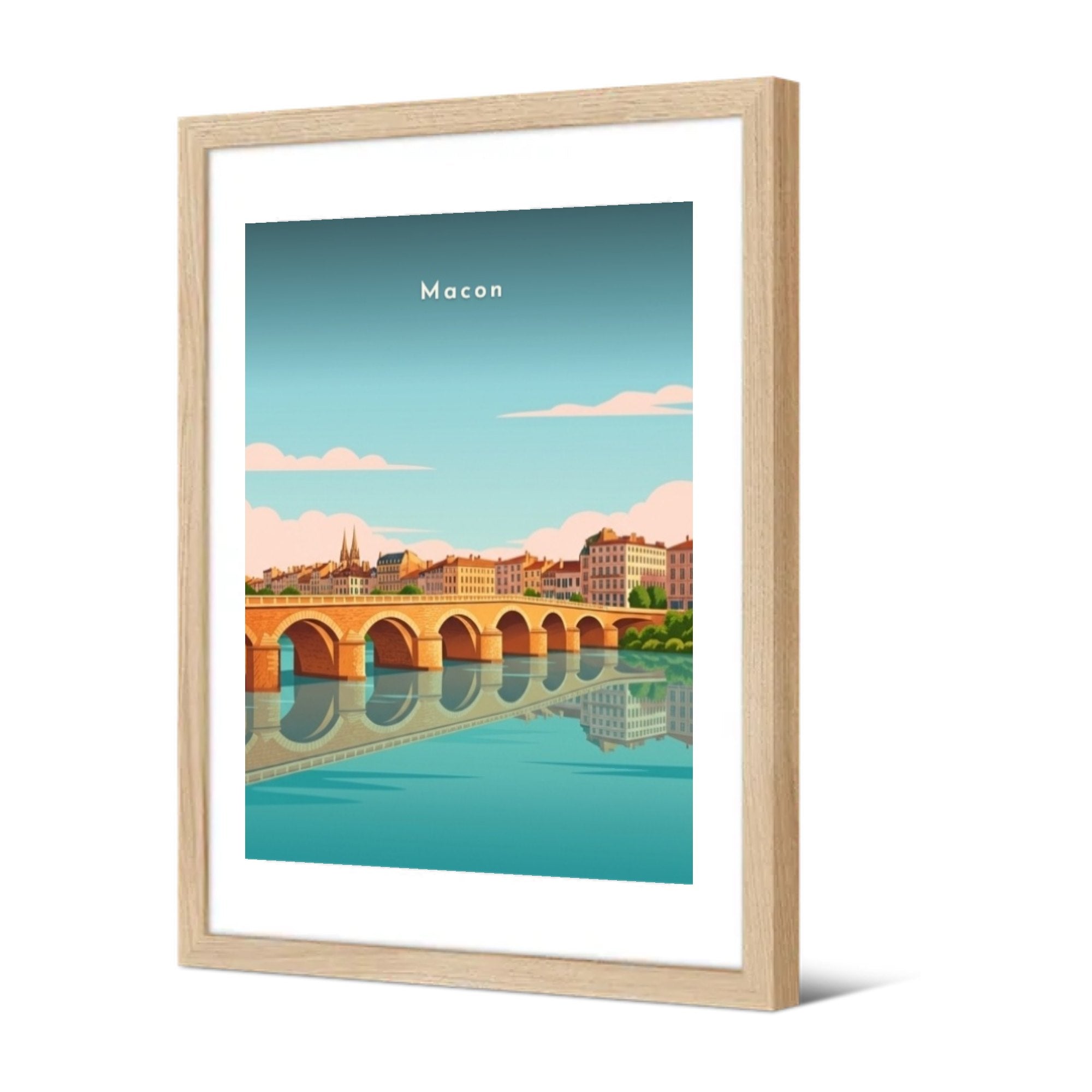 Le pont Saint-Laurent — Pôdevache, encadrée, vue de trois quarts
