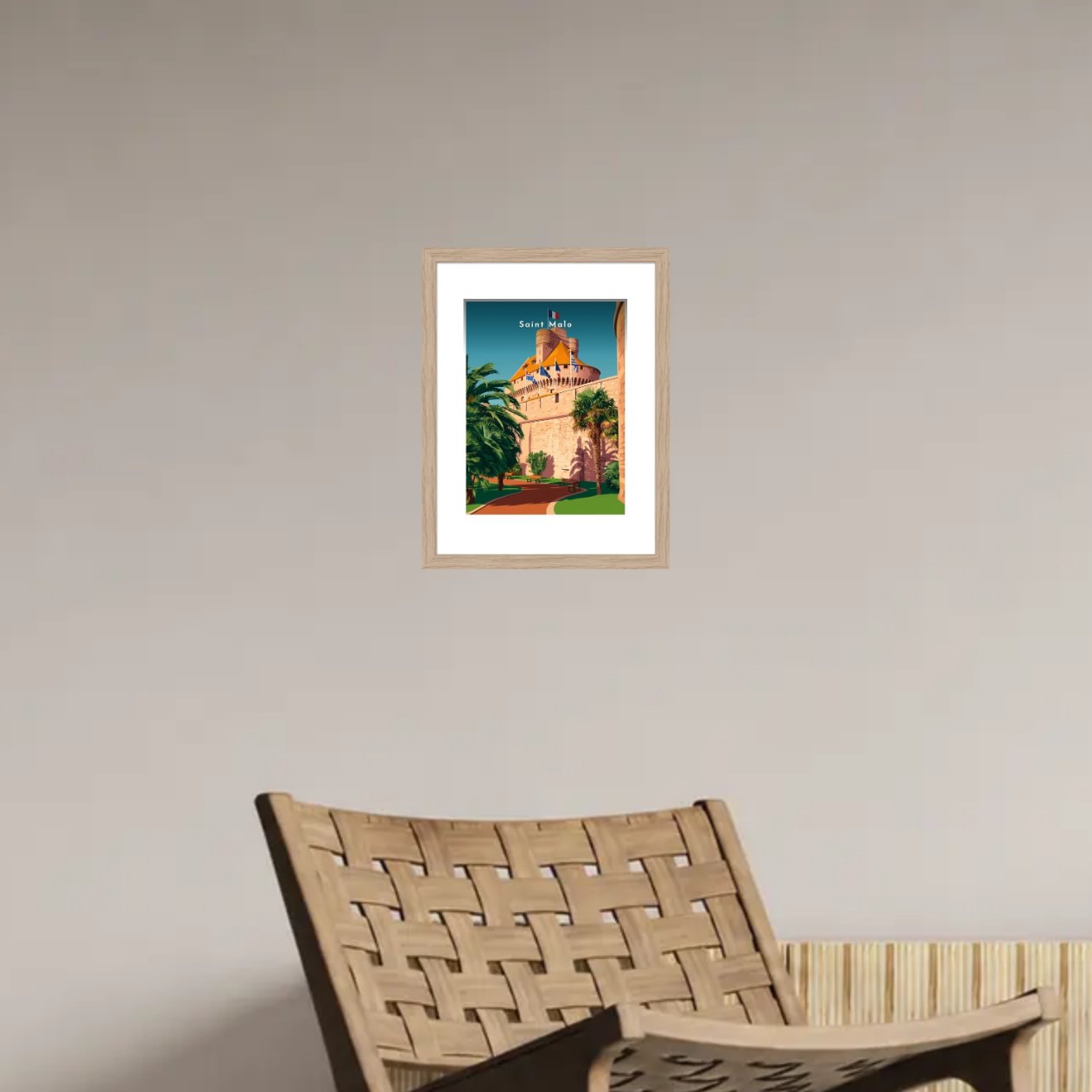 Le château — Pôdevache, en situation sur un mur