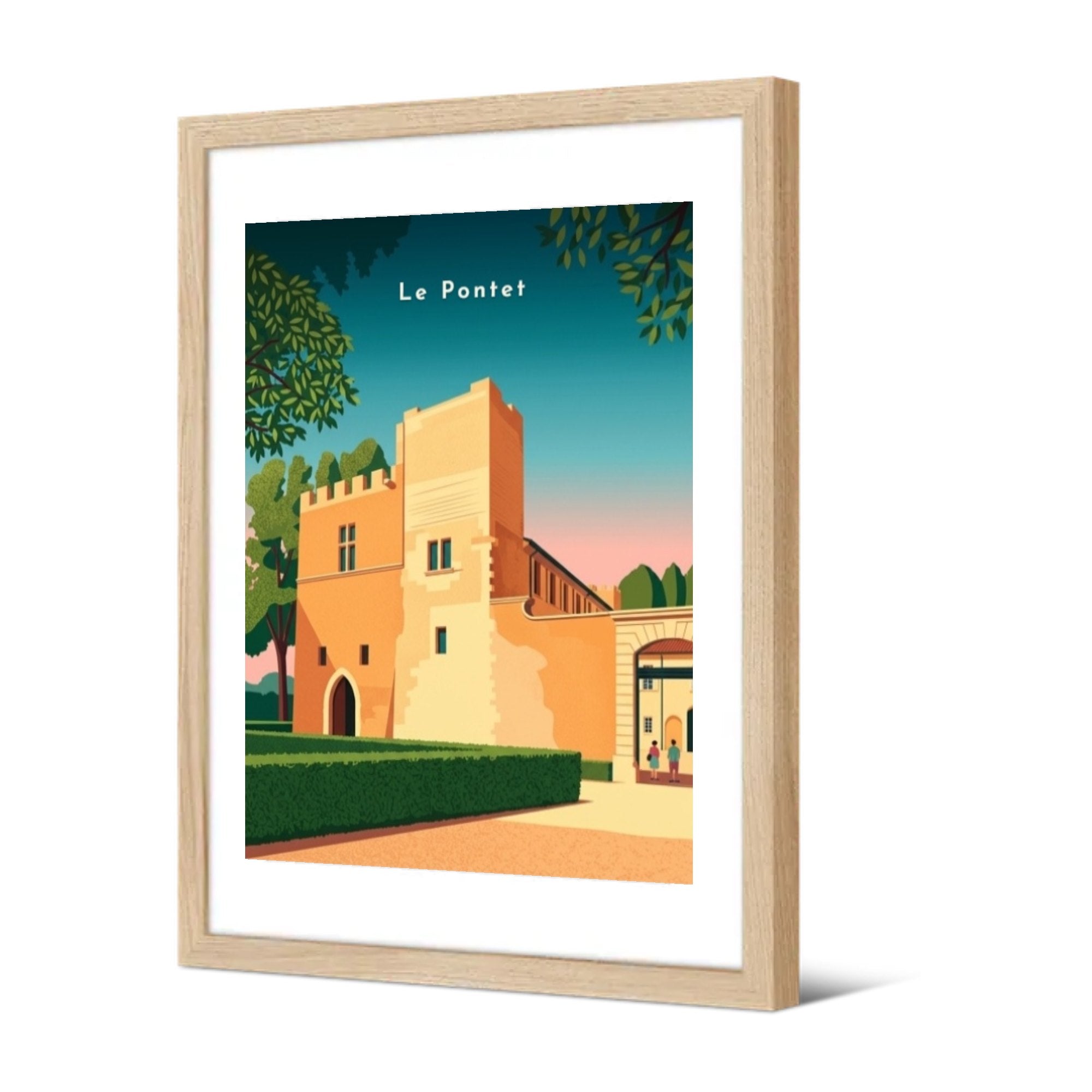 La tour du château de Fargues — Pôdevache, encadrée, vue de trois quarts
