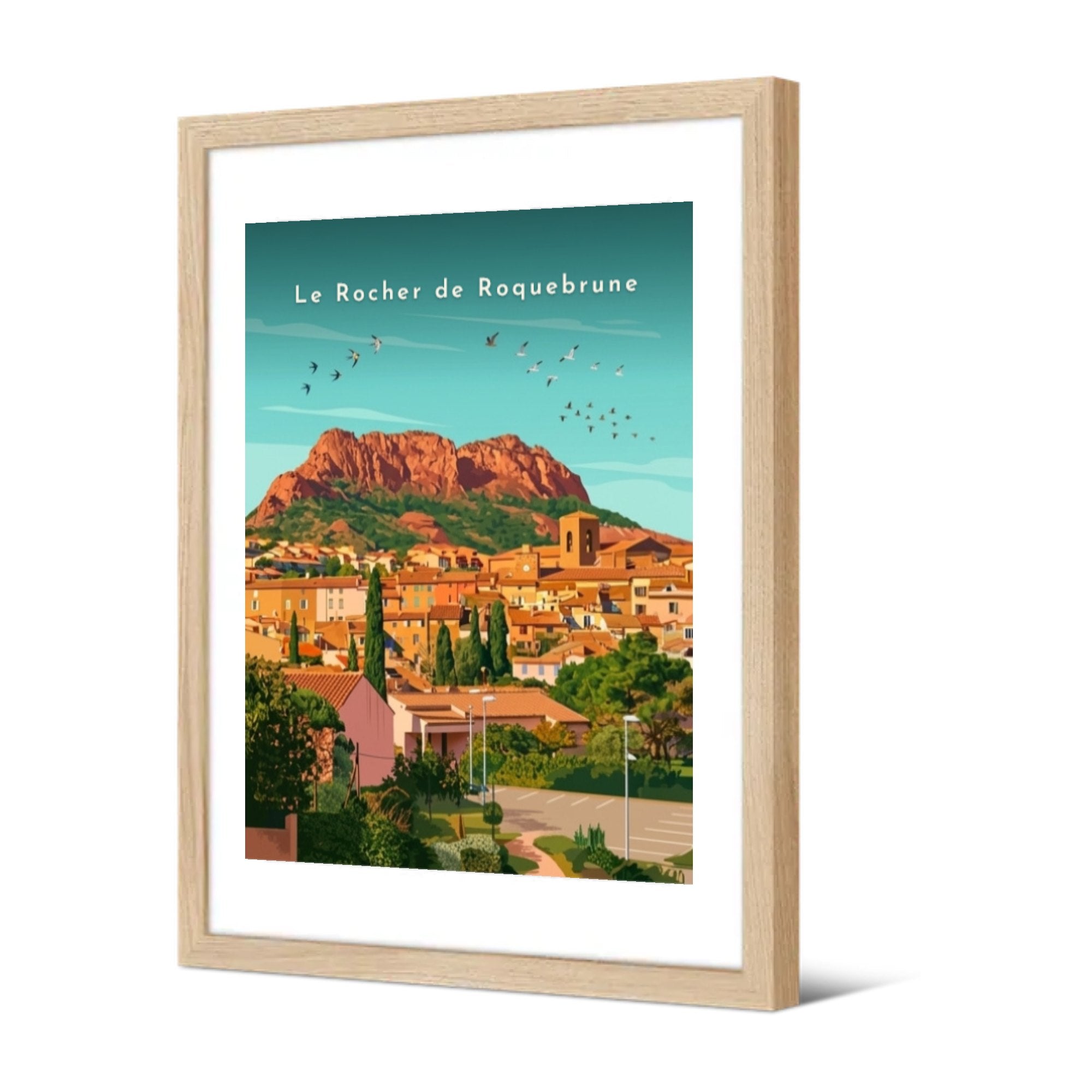 Le Rocher de Roquebrune — Pôdevache, encadrée, vue de trois quarts