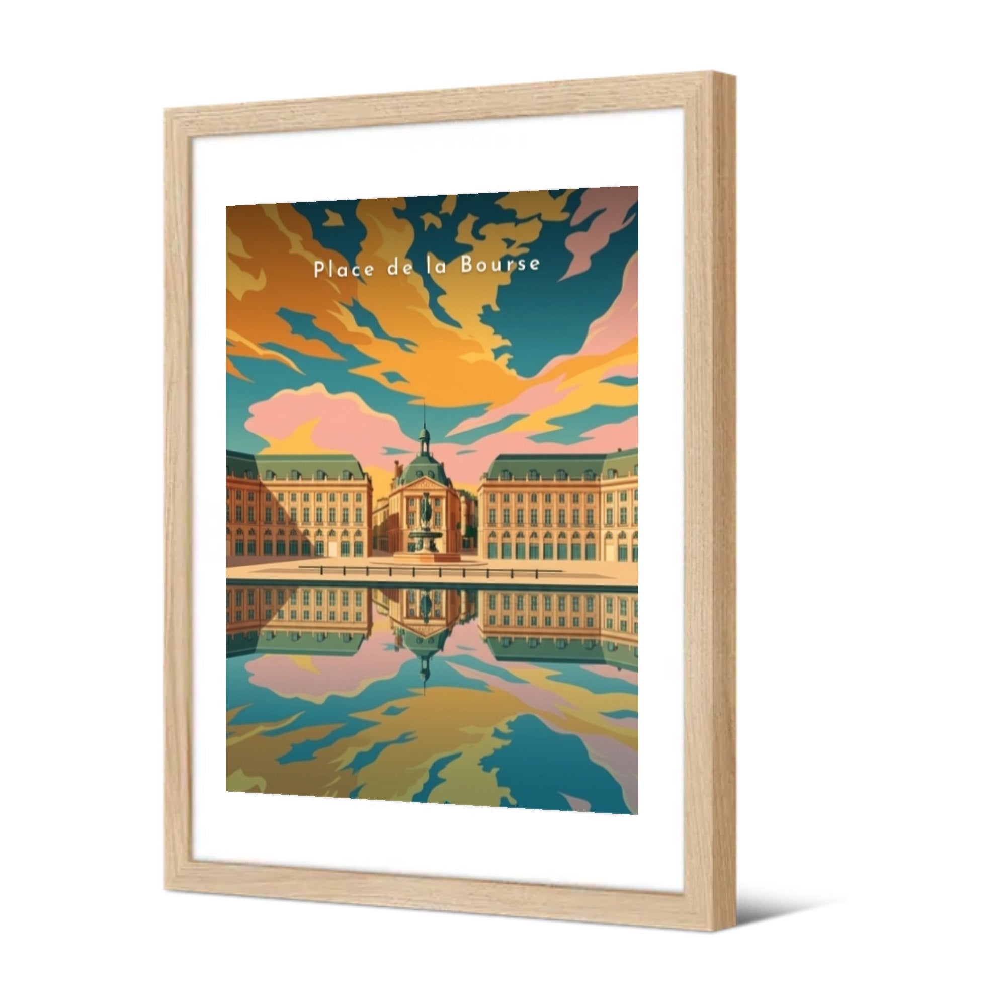 Place de la Bourse — Pôdevache, encadrée, vue de trois quarts