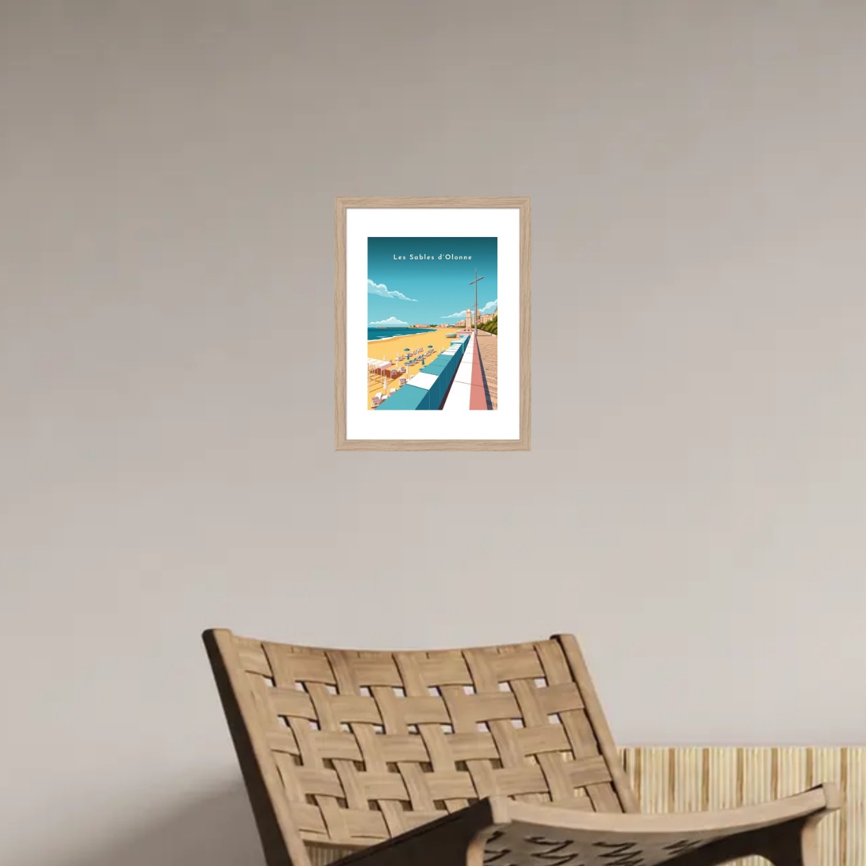 La Grande Plage et le Remblai — Pôdevache, en situation sur un mur