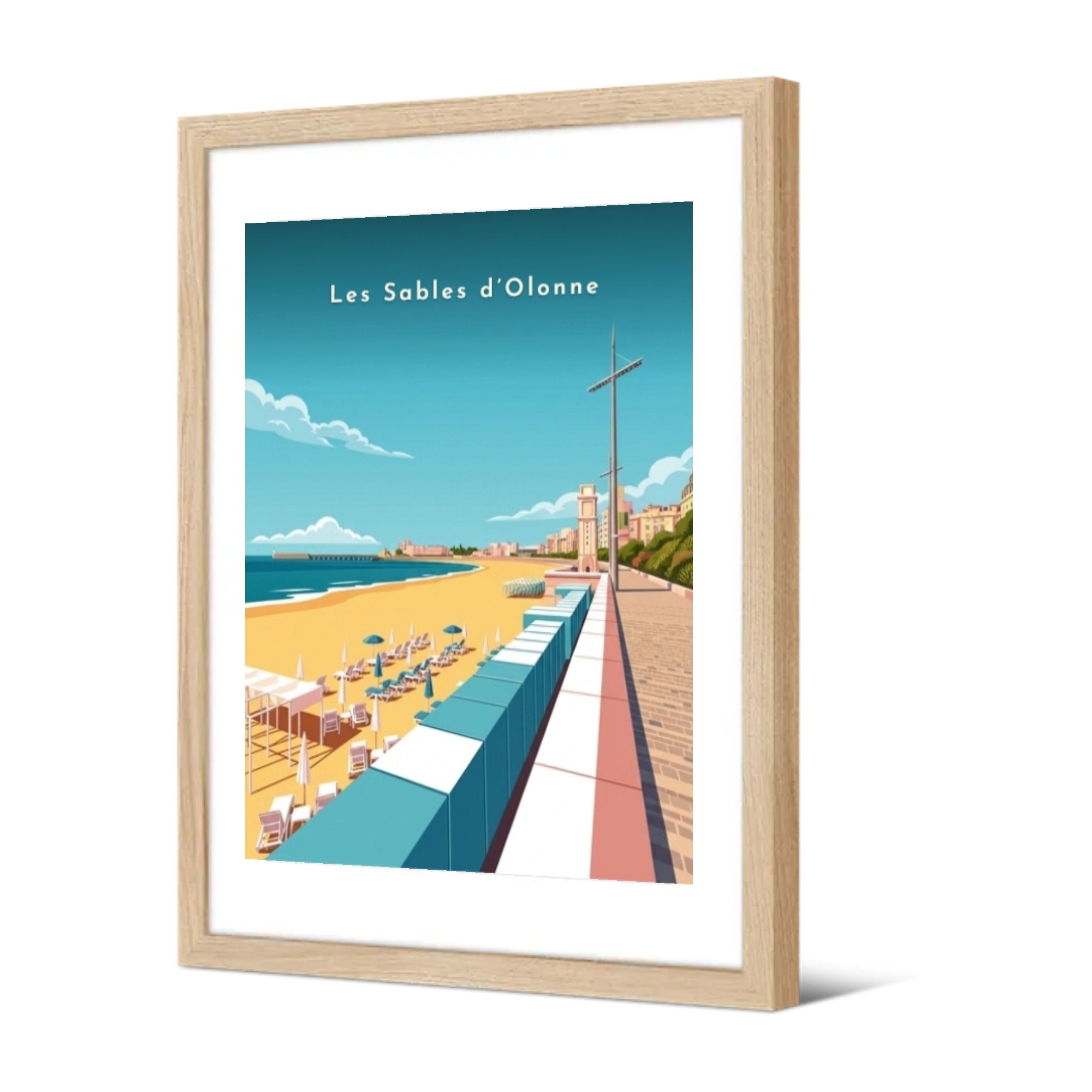 La Grande Plage et le Remblai — Pôdevache, encadrée, vue de trois quarts