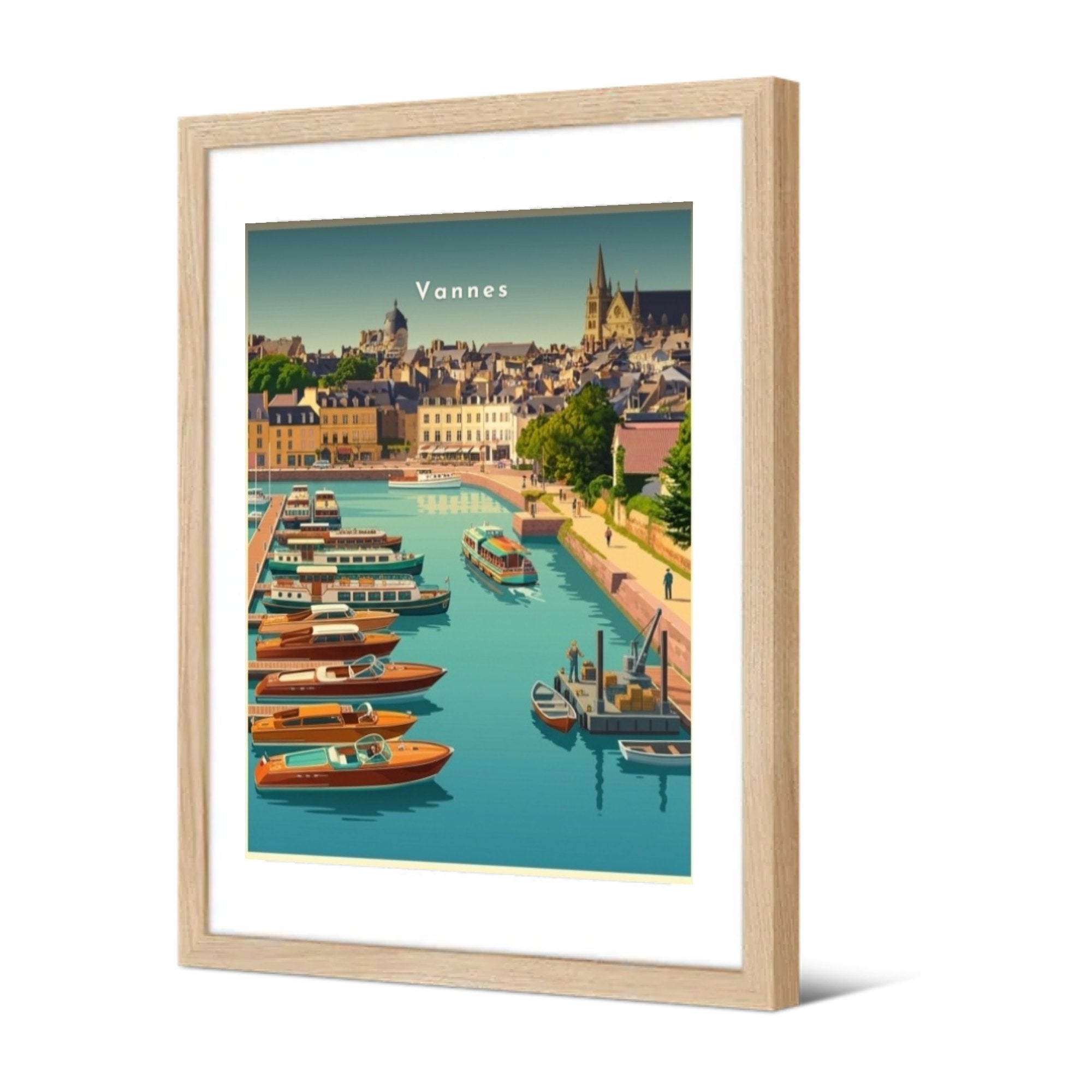 Le port de plaisance — Pôdevache, encadrée, vue de trois quarts