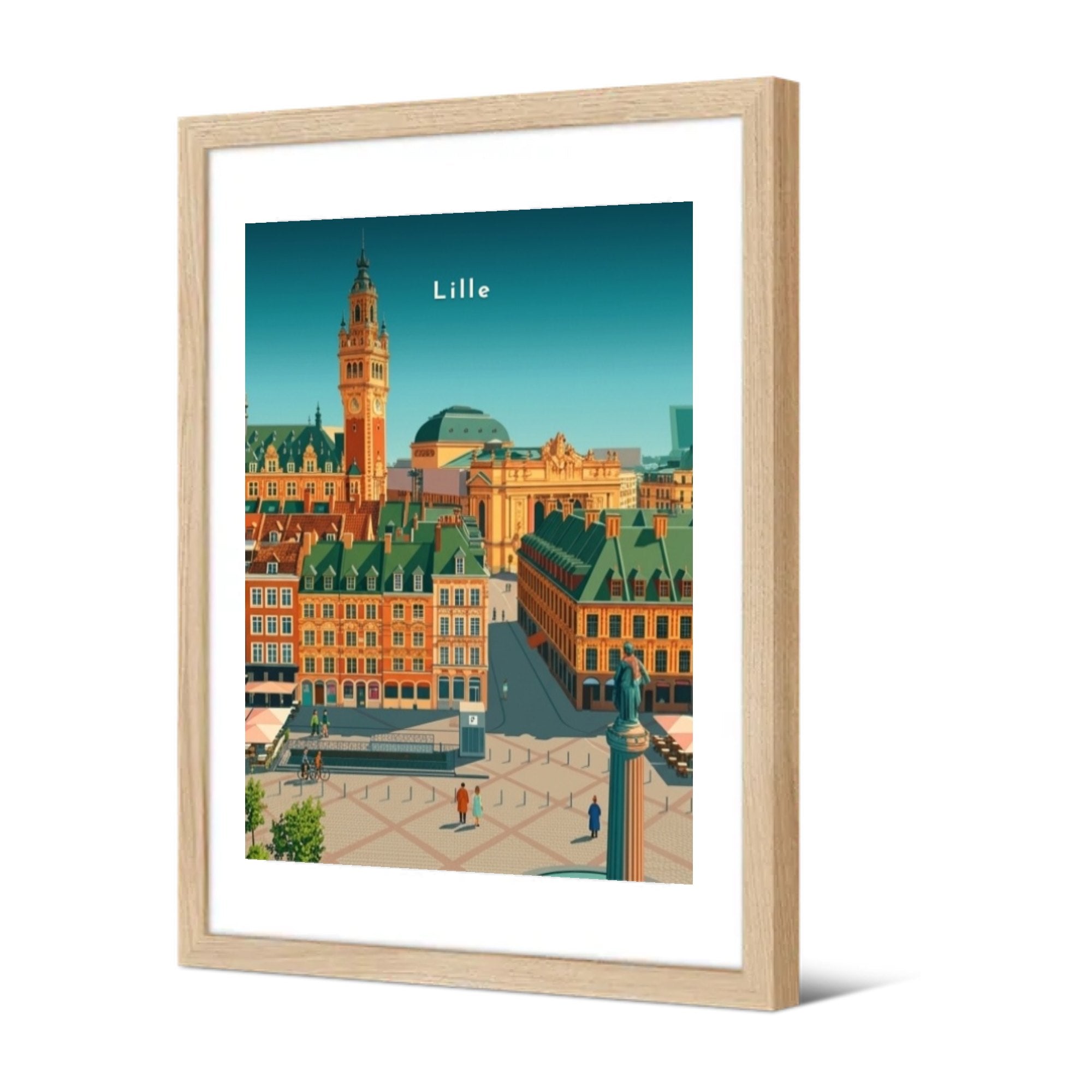 La Grand'Place — Pôdevache, encadrée, vue de trois quarts