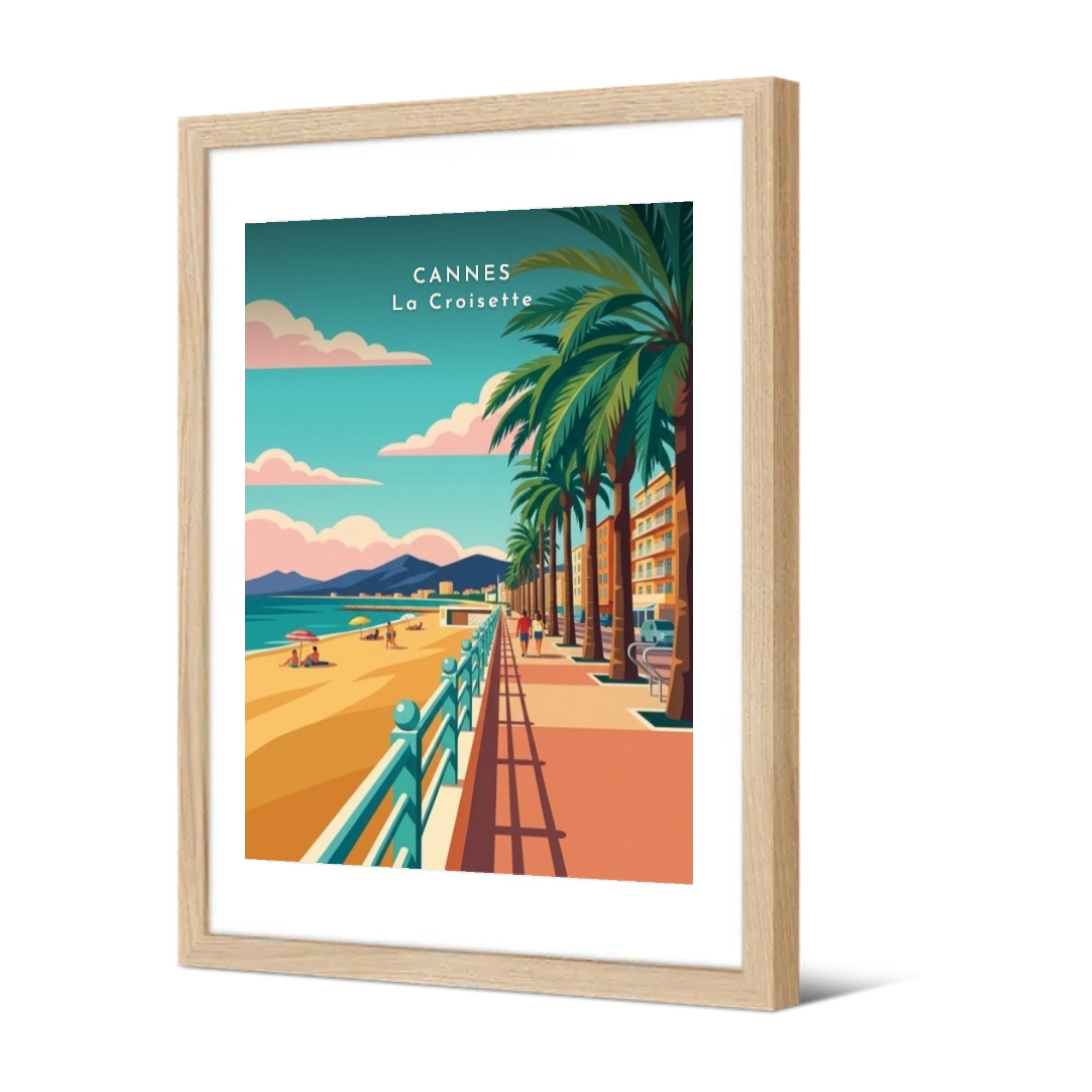 Cannes La Croisette — Pôdevache, encadrée, vue de trois quarts