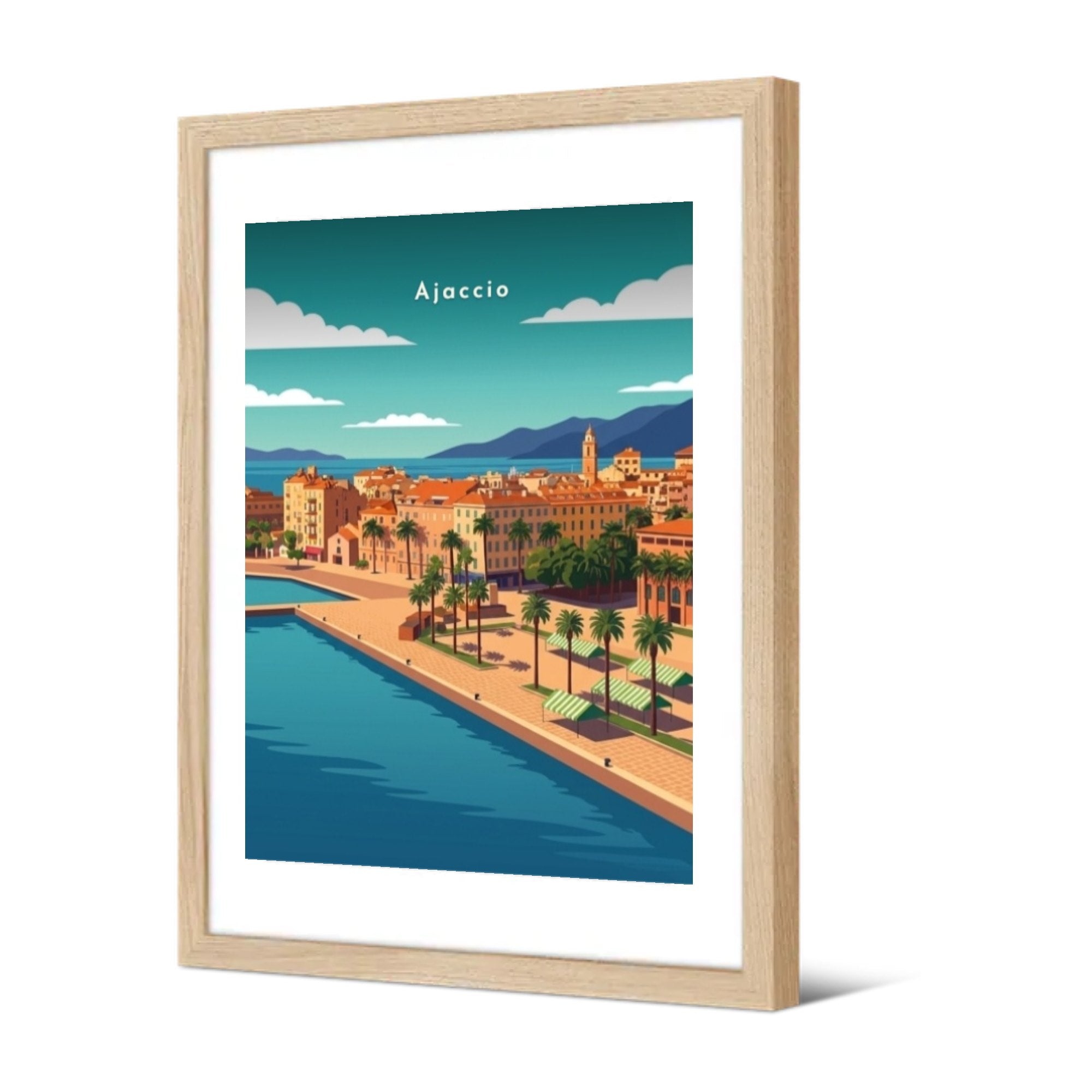 Le vieux port et la place Foch — Pôdevache, encadrée, vue de trois quarts