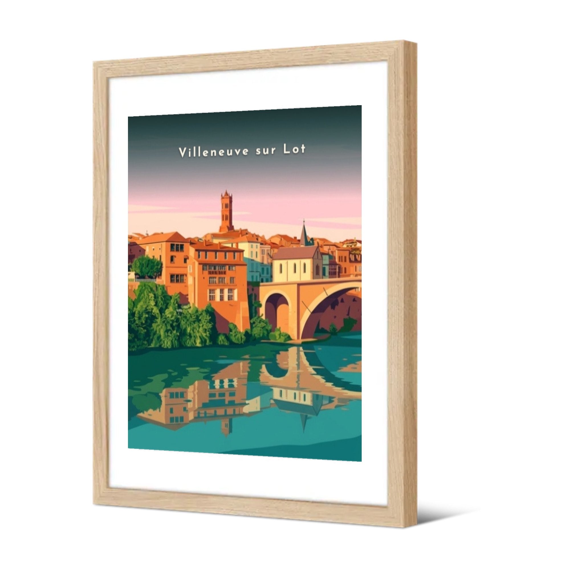 Le pont des Cieutat — Pôdevache, encadrée, vue de trois quarts