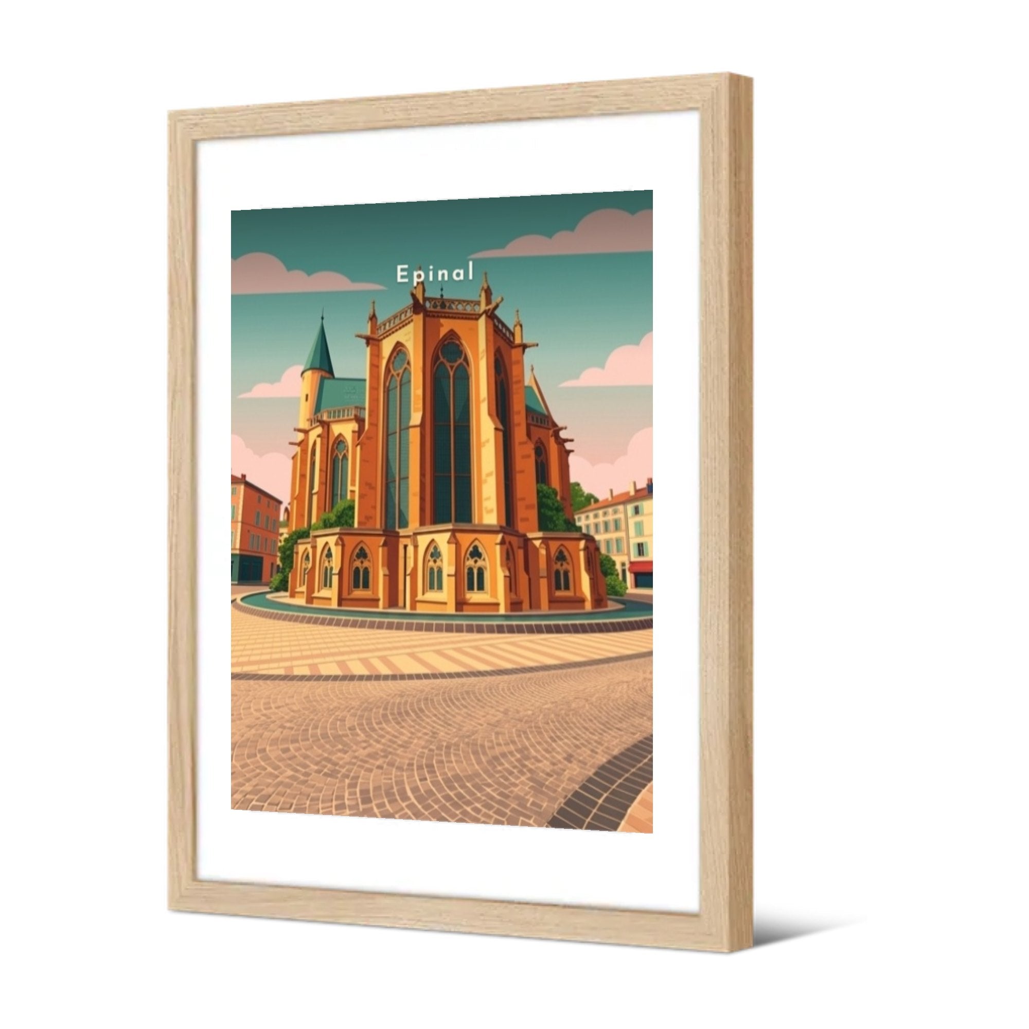 Le chevet de la basilique Saint-Maurice — Pôdevache, encadrée, vue de trois quarts