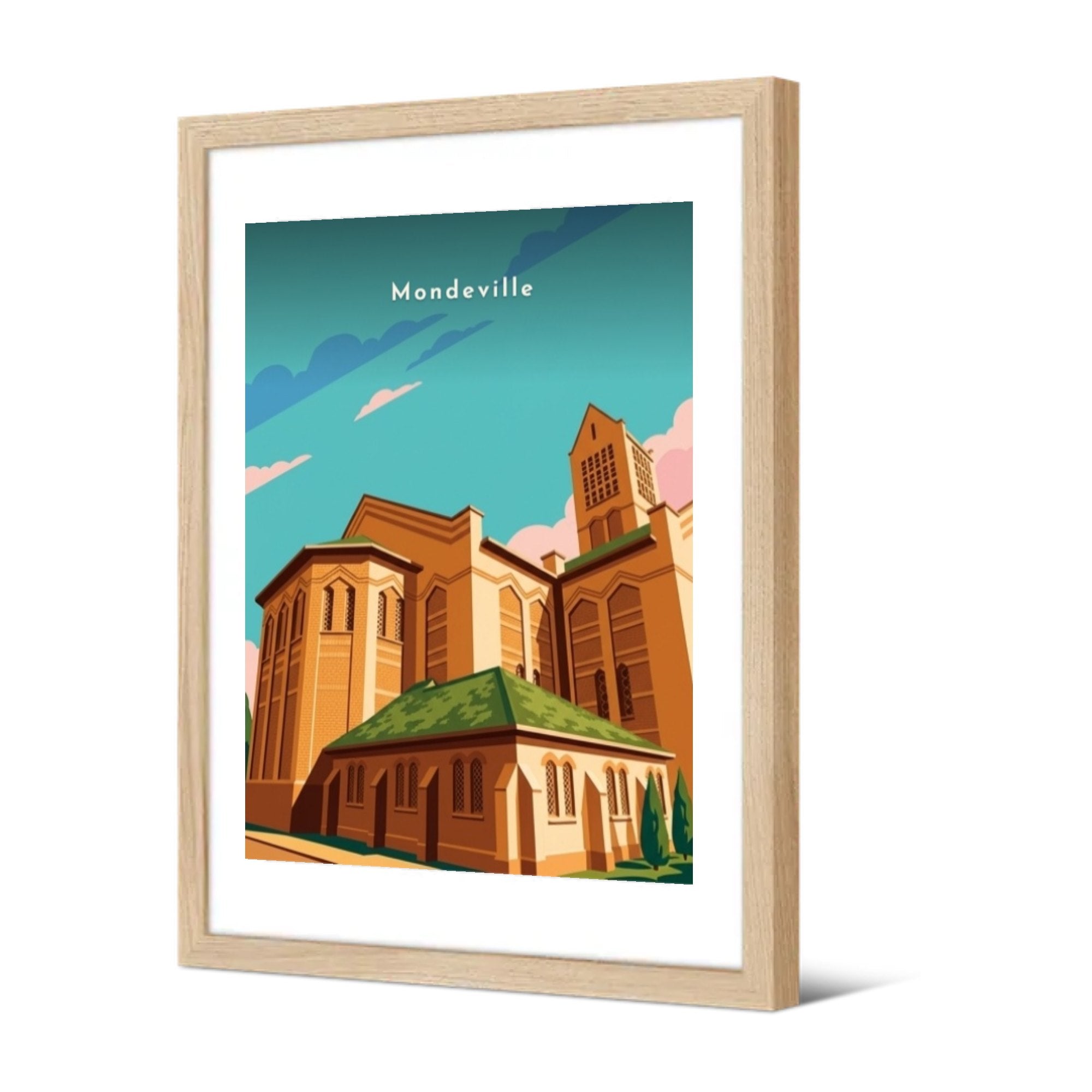 Église Sainte-Thérèse — Pôdevache, encadrée, vue de trois quarts