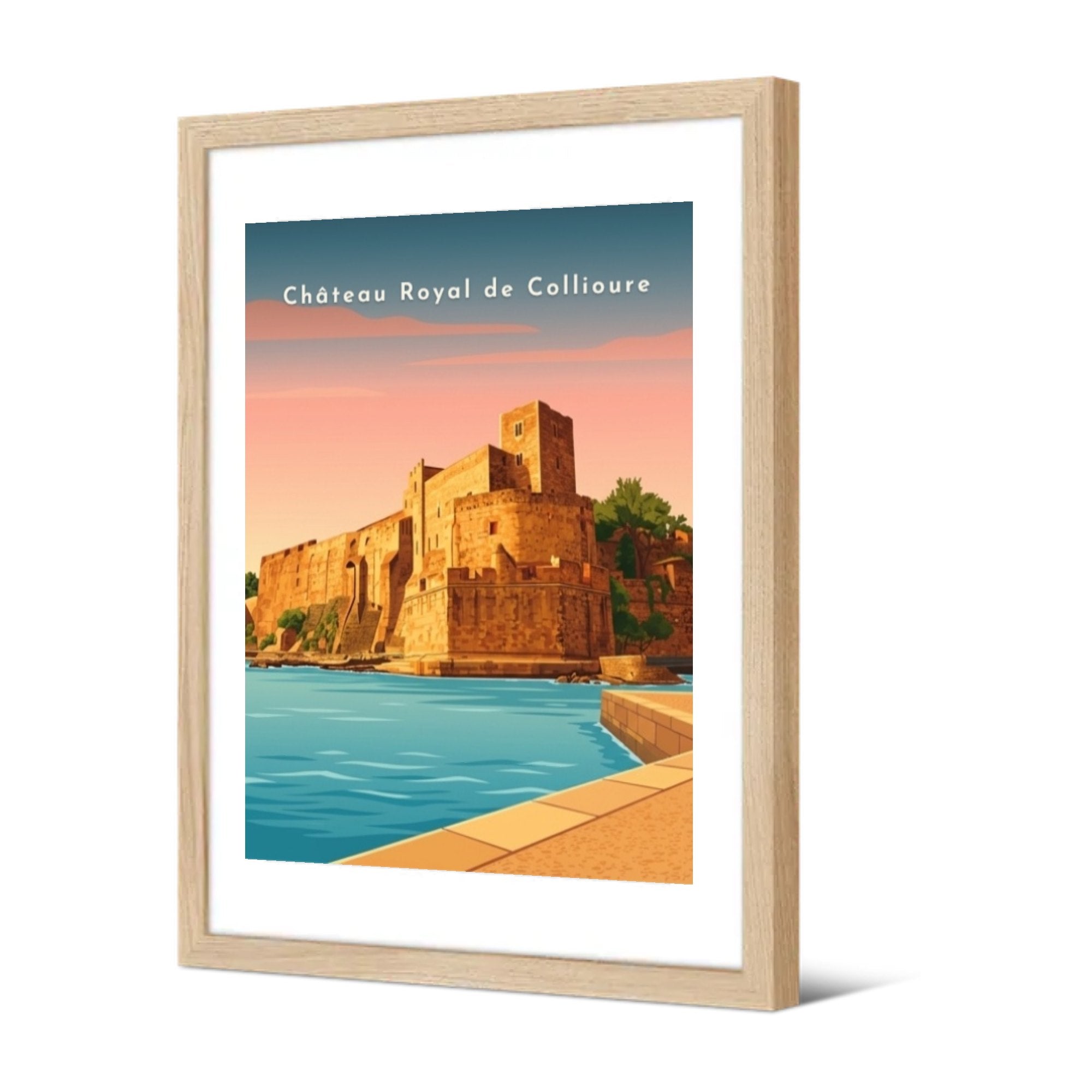 Château Royal de Collioure — Pôdevache, encadrée, vue de trois quarts