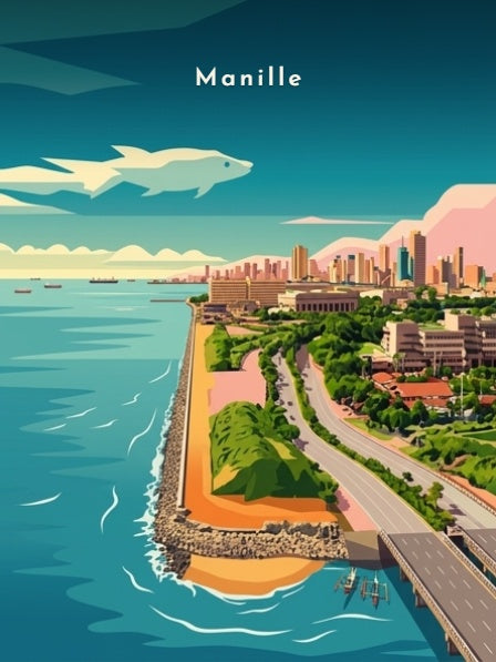 Roxas Boulevard et la baie — Pôdevache, visuel seul