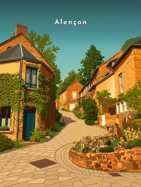 Ruelle pavée et fleurie — Pôdevache, visuel seul