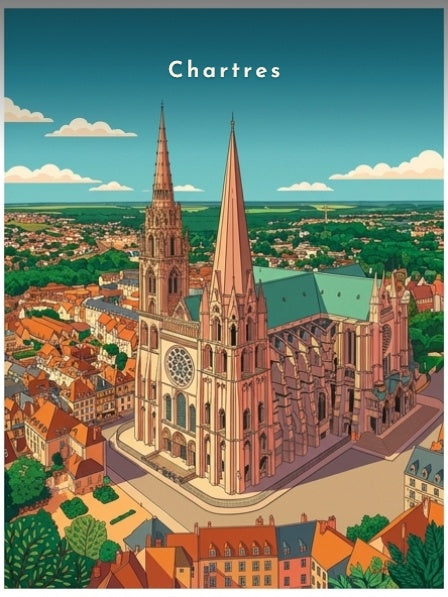 Cathédrale Notre-Dame de trois-quarts — Pôdevache, visuel seul