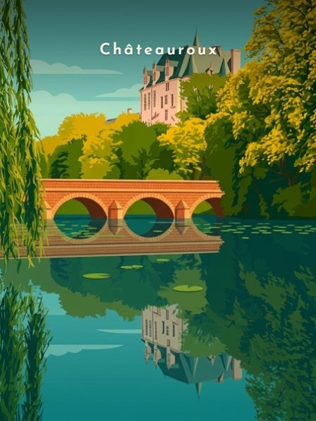 Château Raoul depuis l'Indre — Pôdevache, visuel seul