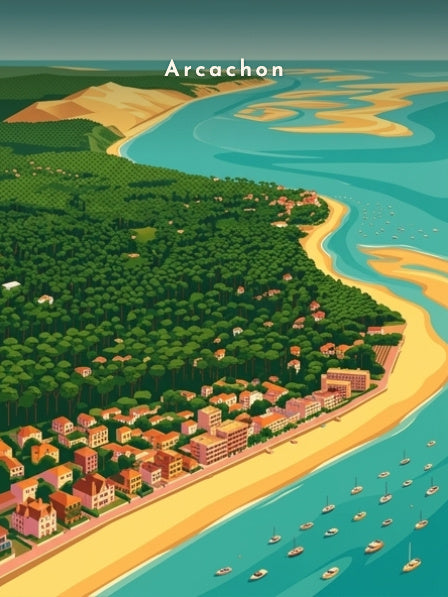 Vue vers la dune du Pilat — Pôdevache, visuel seul