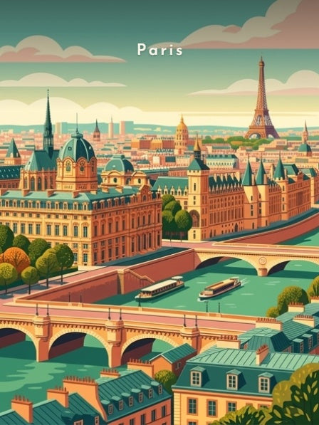 Vue sur la Seine et la tour Eiffel — Pôdevache, visuel seul