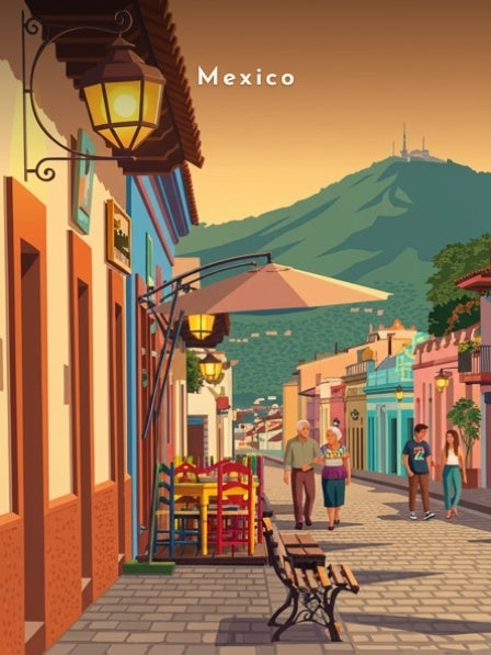 Ruelle pavée aux façades colorées — Pôdevache, visuel seul