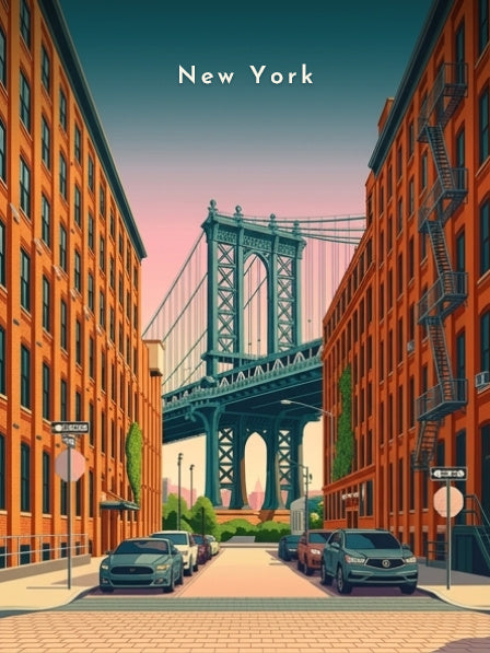 Le Manhattan Bridge depuis DUMBO — Pôdevache, visuel seul