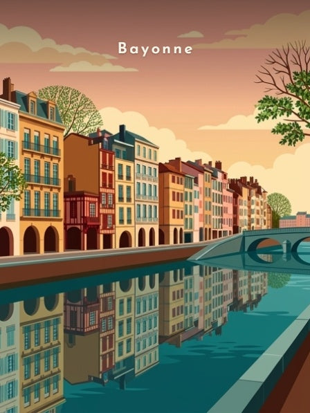 Les maisons à arcades sur la Nive — Pôdevache, visuel seul