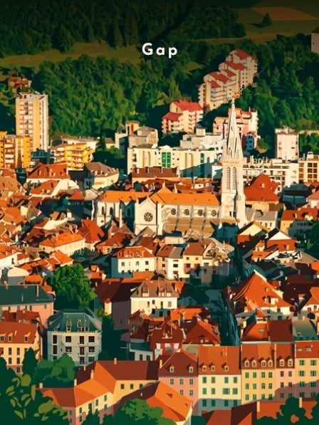 Vue plongeante sur les toits — Pôdevache, visuel seul