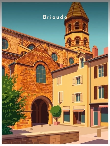 Place et clocher de la basilique — Pôdevache, visuel seul