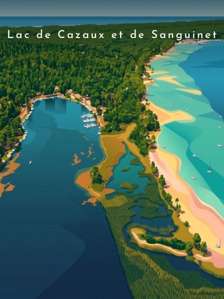 Lac de Cazaux et de Sanguinet — Pôdevache, visuel seul