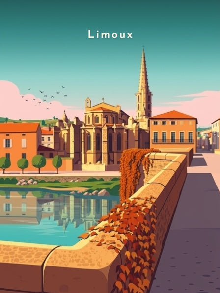 L'église Saint-Martin et l'Aude — Pôdevache, visuel seul