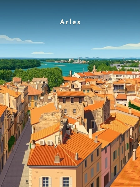 Vue sur le Rhône depuis les toits — Pôdevache, visuel seul