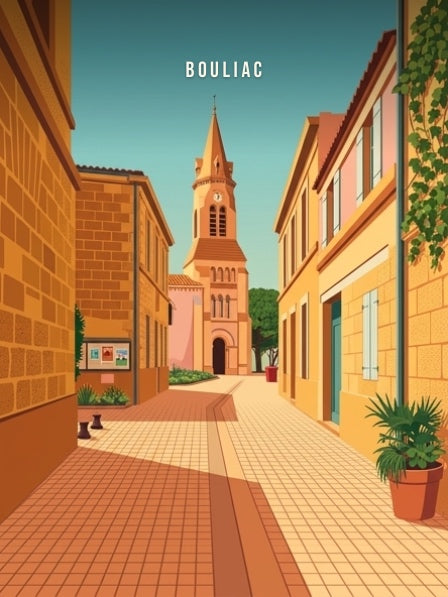 Ruelle vers le clocher Saint-Siméon — Pôdevache, visuel seul