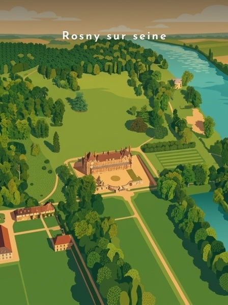 Vue aérienne du château de Sully — Pôdevache, visuel seul